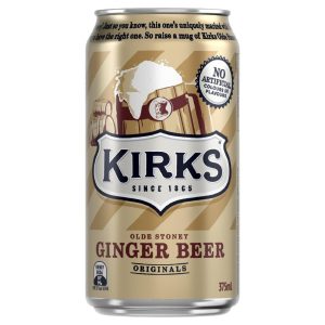 KIRKS – GINGER BEER – CANS – 20PK – 375MLS