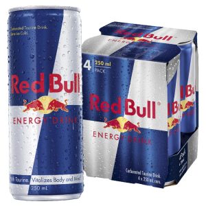 RED BULL – (4PK) 250MLS – ENERGY DRINK – CANS – 24PK