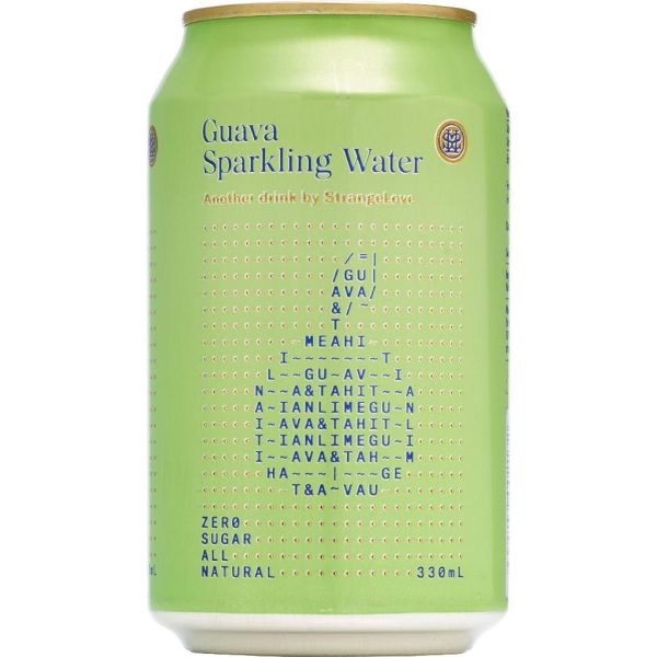 STRANGE LOVE – CANS – GUAVA – SPARKLING WATER – 24PK – 330MLS