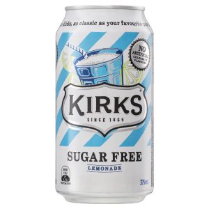 KIRKS – SUGARFREE – LEMONADE – CANS – 20PK – 375MLS