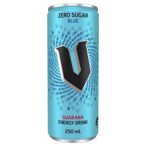 V – 250MLS – BLUE – ZERO SUGAR – CANS – 24PK