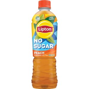 LIPTON – NO SUGAR – PEACH TEA – 500MLS – 12PK