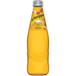 SCHWEPPES – GLASS – ORANGE MANGO – MINERAL WATER – 300MLS – 24PK