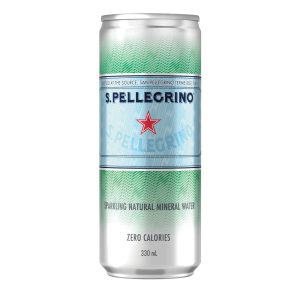 S.PELLEGRINO – CANS – SPARKLING – 330MLS – 24PK