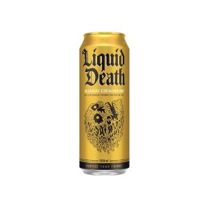 LIQUID DEATH – MANGO SPARKLING WATER – 12PK – 500MLS CAN