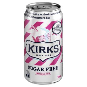 KIRKS – SUGARFREE – CREAMING SODA – CANS – 20PK – 375MLS