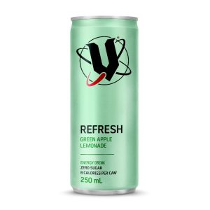 V – 250MLS – REFRESH – GREEN APPLE LEMONADE – CANS – 24PK