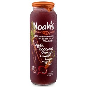 NOAHS – APPLE BEETROOT ORANGE CARROT GINGER – VEGGIE JUICE – 260MLS – 12PK