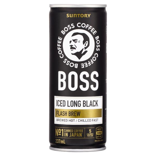 BOSS COFFEE – ICED LONG BLACK – 237MLS CANS – 12PK