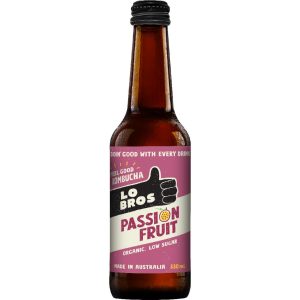 LO BROS – KOMBUCHA – PASSIONFRUIT – 12PK – 330MLS