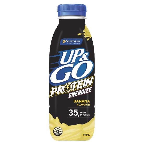 UP & GO – ENERGISE – BANANA – 500MLS PLASTIC – 12PK