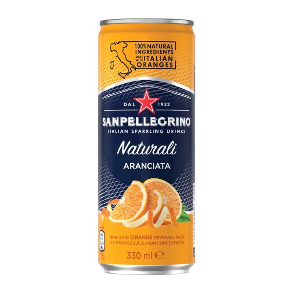 SAN PELLEGRINO – CANS – ARANCIATA – 330MLS – 24PK