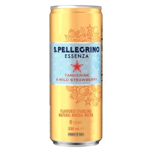 S.PELLEGRINO – ESSENZA – TANGERINE & STRAWBERRY – 330MLS – CANS – 24PK