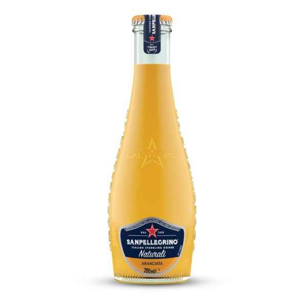 SAN PELLEGRINO – GLASS – ARANCIATA – 200MLS – 24PK