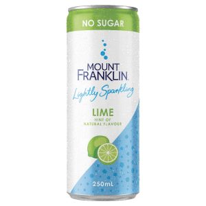 MOUNT FRANKLIN – LIME – 250MLS – CANS – SPARKLING – 24PK