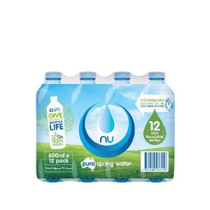 NU PURE – 12PK – SPRING WATER – 600MLS