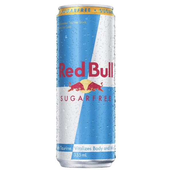 RED BULL – 355MLS – SUGAR FREE – CANS – 24PK