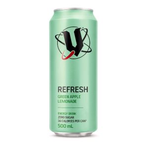 V – 500MLS – REFRESH – GREEN APPLE LEMONADE – CAN – 12PK