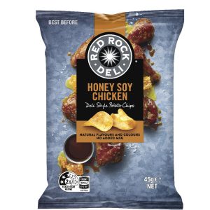 RED ROCK – HONEY SOY CHICKEN – 45GMS – 18PK