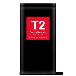 T2 – 60PK TIN – ENGLISH BREAKFAST – TEA BAG