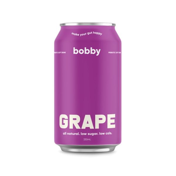 BOBBY – GRAPE – PREBIOTIC – SOFT DRINK – 330MLS – 12PK