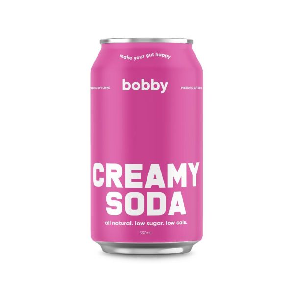 BOBBY – CREAMYSODA – PREBIOTIC – SOFT DRINK – 330MLS – 12PK