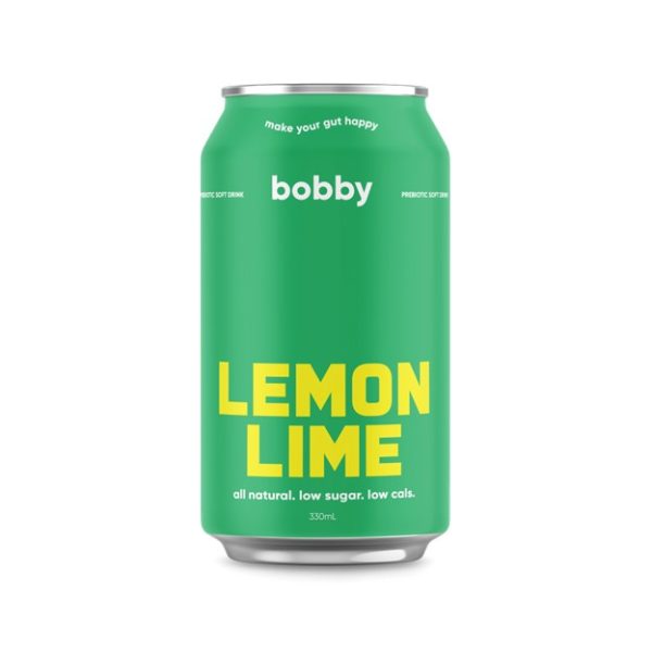 BOBBY – LEMON LIME – PREBIOTIC – SOFT DRINK – 330MLS – 12PK