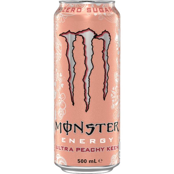 MONSTER – ULTRA PEACHY KEEN – ORANGE – 500MLS – 24PK