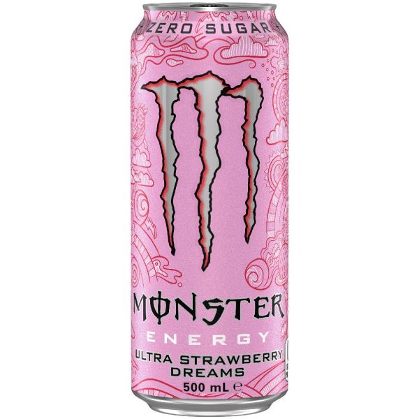 MONSTER – ULTRA STRAWBERRY – PINK – 500MLS – 24PK
