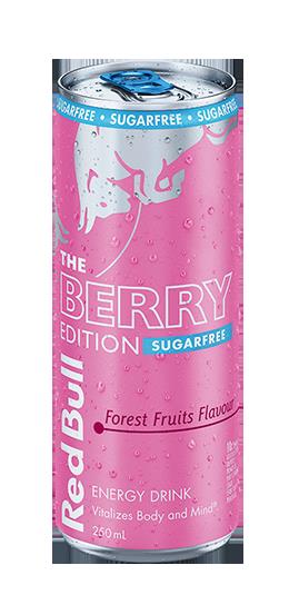 RED BULL – BERRY – FOREST FRUITS – SUGAR FREE – 250MLS CANS – 1 X 12PK