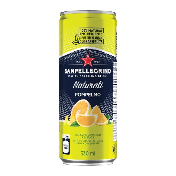 SAN PELLEGRINO – CANS – POMPELMO – 330MLS – 24PK