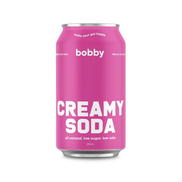 BOBBY – CREAMYSODA – PREBIOTIC – SOFT DRINK – 330MLS – 12PK