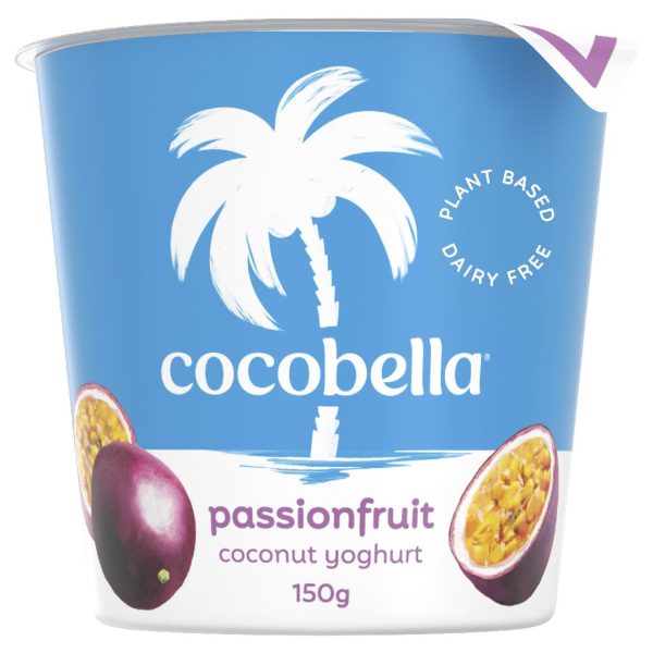COCOBELLA – 150GMS – PASSIONFRUIT – COCONUT YOGHURT – 8 X 150GMS – TUBS