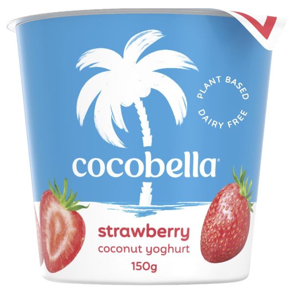 COCOBELLA – 150GMS – STRAWBERRY – COCONUT YOGHURT – 8 X 150GMS – TUBS