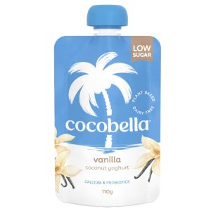 COCOBELLA – POUCH – VANILLA – COCONUT YOGHURT – 8 X 110GMS