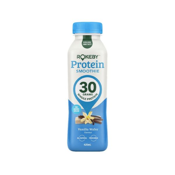 ROKEBY – 1 X 6PK – VANILLA WAFER – PROTEIN SMOOTHIE – 425MLS – 6PK
