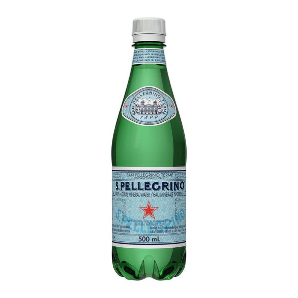 S.PELLEGRINO – PLASTIC – 500MLS – SPARKLING – 24PK