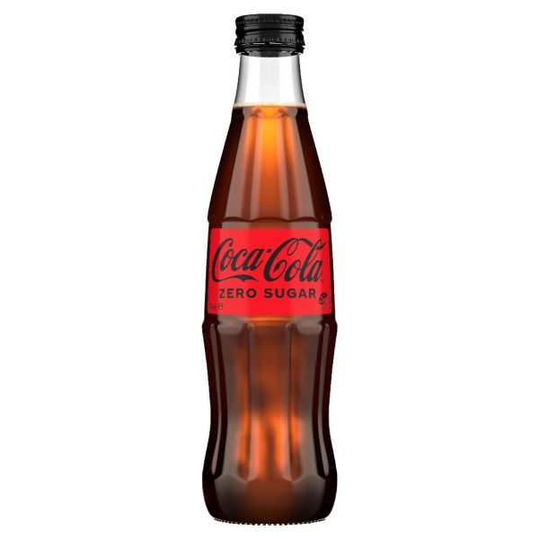 ZERO SUGAR COKE – GLASS – 330MLS – 24PK