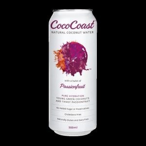 COCOCOAST – 500MLS – PASSIONFRUIT – COCONUT WATER – 12PK – CANS