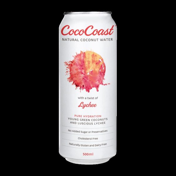 COCOCOAST – 500MLS – LYCHEE – COCONUT WATER – 12PK – CANS