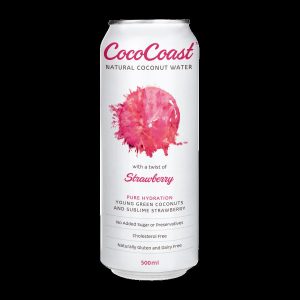 COCOCOAST – 500MLS – STRAWBERRY – COCONUT WATER – 12PK – CANS