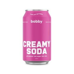 BOBBY – CREAMYSODA – PREBIOTIC – SOFT DRINK – 330MLS – 12PK