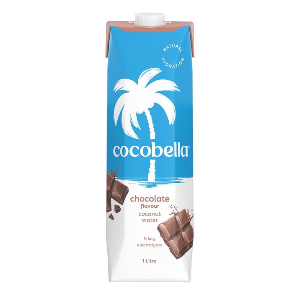 COCOBELLA – CHOCOLATE – 1LTS – COCONUT WATER – 1 X 6PK