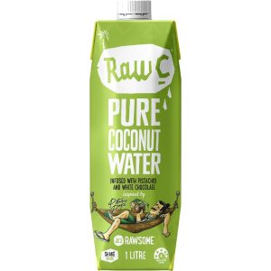 RAW C – 1LTS – PISTACHIO & WHITE CHOCOLATE – STILL COCONUT WATER – 1 X 6PK