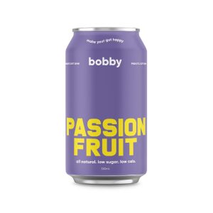 BOBBY – PASSIONFRUIT – PREBIOTIC – SOFT DRINK – 330MLS – 16PK