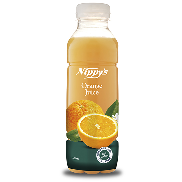 NIPPY’S – ORANGE JUICE – COLD PRESSED – 450MLS – 12PK
