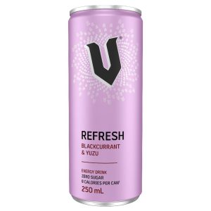 V – 250MLS – REFRESH – BLACKCURRANT YUZU – CANS – 24PK