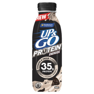 UP & GO – ENERGISE – COOKIES & CREAM – 500MLS PLASTIC – 12PK