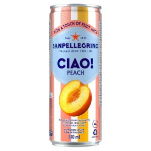 S.PELLEGRINO – CIAO! – PEACH – CANS – 330MLS – 24PK