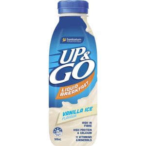 UP & GO – BREAKFAST – VANILLA – 500MLS PLASTIC – 8PK